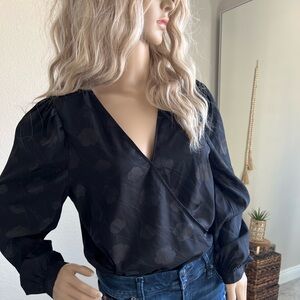 Women’s Black Long Sleeve Blouse Size Medium